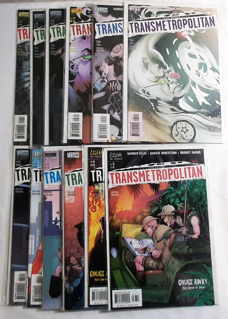 High Grade DC Transmetropolitan Year Three (1999) Comics, Issues #25-26, #28-36, Includes #26 Duplicate (Incomplete Run)