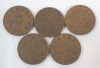 1920 - 1936 Canadian King George V Small One Cent Pennies . 1920 &times;2 , 1928 , 1929 &times;2 , 1932 &times;4 , 1933 &times;3 , 1935 &times;2 & 1936 . Fifteen (15) Coins . - 4