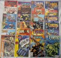 24 Vintage to Newer Valiant Turok Comics. Assorted Series.