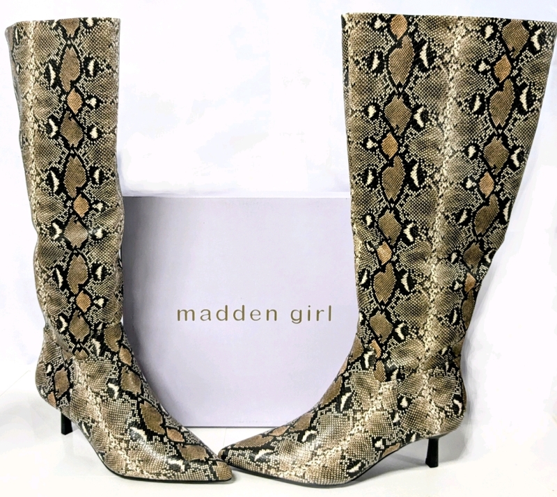 New in Box | Size 8 Wide Calf MADDEN GIRL Dicee Kitten Heel Knee High Boots | Retails Over $100