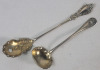 Five (5) Sterling Silver Serving Spoons . Measures 3 ⅞" to 6 &frac34;" long . - 3