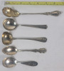 Five (5) Sterling Silver Serving Spoons . Measures 3 ⅞" to 6 &frac34;" long . - 6