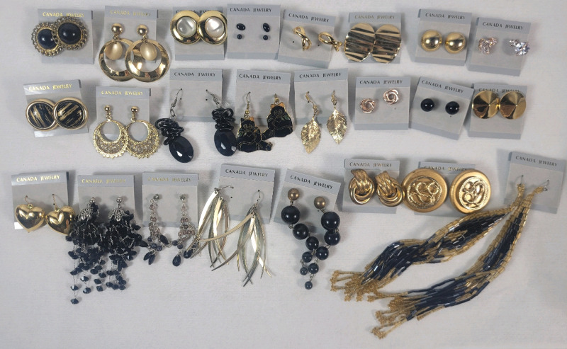 New - 24 Pairs Pierced Earring Sets .