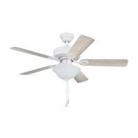 New Mainstays 44" White Traditional Indoor Ceiling Fan with Light, 5 Blades, Pull Chains & Reverse Airflow.