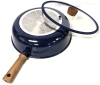 New CAROTE Navy Blue Induction Compatible Cookware for All Cooktops : 11.5" Diameter &times; 3.5" Tall Deep Skillet with Lid - 2