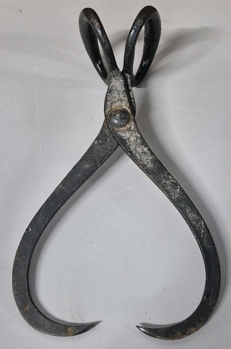 Vintage to Antique Metal Ice Tongs 15" Long