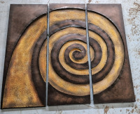 3 Piece Metal Wall Art - Each Panal is 12" by 33"