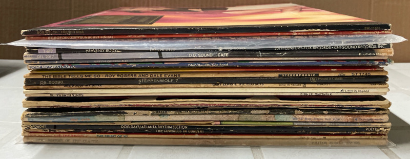 20+ Vintage LPs - An eclectic grab-bag lot | Includes Guitar Pick shaped 45rpm | Scuffs and Scratches Present