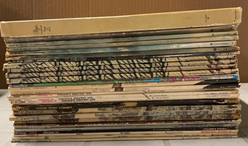 [HUGE] 30+ CHICAGO LPs including a Box Set of Chicago at Carnegie Hall | Some Re Multiples | See Photos for Titles | Scuffs and Scratches Present