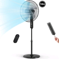 New Qunler 18" Oscillating Pedestal Fan with Remote and Timer (Assembled).
