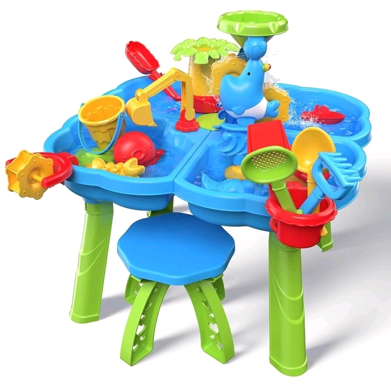 As New Cone Whale Water Table - 4 in 1 Kids Activity Sensory Play Table for Outdoor Backyard. Retails for 49.99 US.