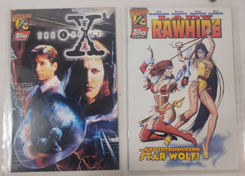 TOPPS Comics The X-Files #&frac12; & Lady Rawhide #&frac12; . Both w/COA Certificates