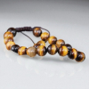 Two Adjustable Handmade Bead Bracelet with Tiger Eye Stone Said to lelp with Self Confidence - 2