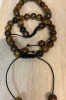 Two Adjustable Handmade Bead Bracelet with Tiger Eye Stone Said to lelp with Self Confidence - 4