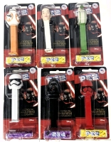 [Full Set] 6 PEZ Disney STAR WARS PEZ Dispensers & Candy, Most Fully Sealed. 2 Partially Sealed (1 Candy Tube Lost), Made in USA