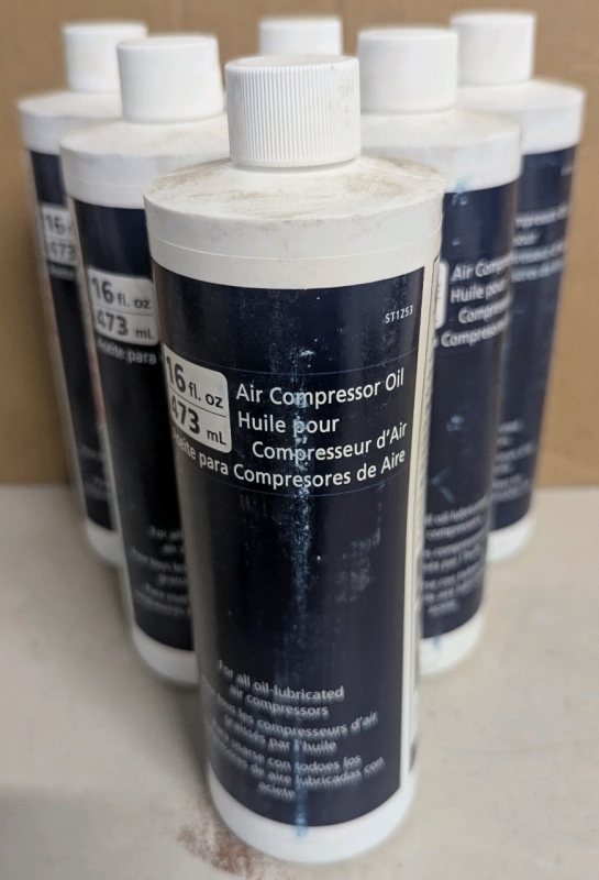 6 New Campbell Hausfeld Air Compressor Oil. 16 FL oz Each.