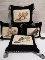 4 Stitch Art Shoes - Decorative Pillows