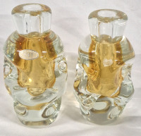 Stunning Pair ICET ARTE MURANO Candle Holders 7.25" Tall - Venezuela