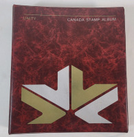 Unity Canada Stamp Album w/Stamps . All Pages in Color w/Color Stamps Needed for Collection .