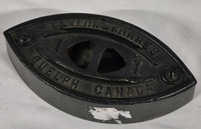 Vintage #1 Taylor Forbes Guelph Canada Cast Iron Flat Sad Iron 6" Long and 1.5" Tall HEAVY