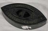 Vintage #1 Taylor Forbes Guelph Canada Cast Iron Flat Sad Iron 6" Long and 1.5" Tall HEAVY