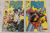 2 Vintage Marvel Alpha Flight Comics. #51 - First Published Interiors by Jim Lee and #53 First Marvel Cover Published by Jim Lee (Now head of DC Comics)