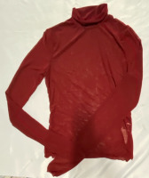New Sz Medium Ladies Mesh Top | Long Sleeves | Roll Collar