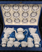 Stunning Vintage Chodziez Espresso 12 Cup Set with Case - Excellent Condition Made in Poland
