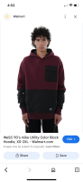 New SZ Large Men&rsquo;s WeSC 90's Utility Color Block Hoodie