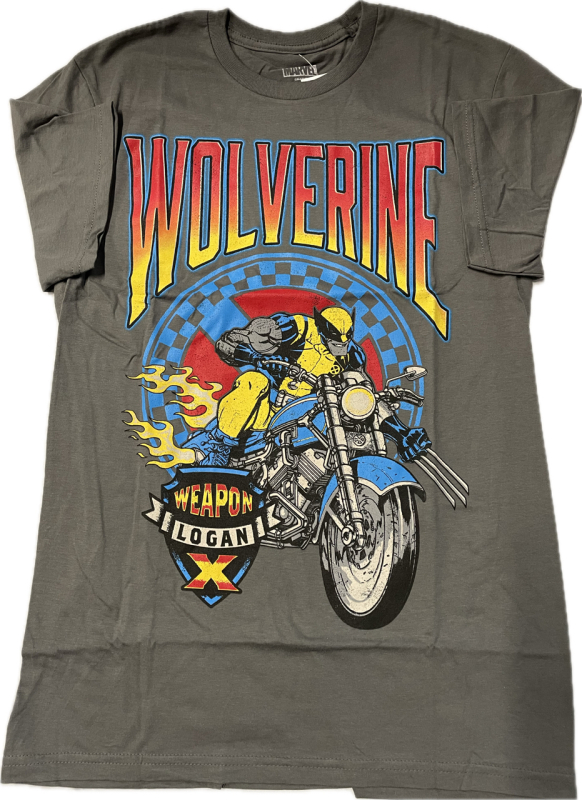 New Sz XL Marvel Wolverine Racing Jumbo Graphic T-Shirt