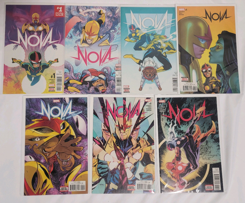 Marvel Comics 2017 Nova (vol.7) No.1 - No.7 , Complete Run . Very Fine Ungraded Condition
