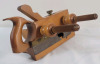Vintage Auburn Tool Co. Wooden Screw Arm Plow Plane No.96 . Missing Blade . - 4