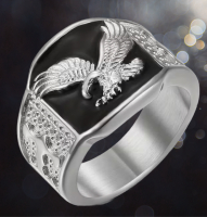GREPPN Eagle Design 316L Stainless Steel Ring Size 15