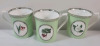 Set of 6 - Queen's " The Royal Horticultural Society " Applebee Collection Coffee Mugs . - 2