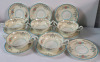 Vintage Royal Doulton " The Pembroke " Soup Bowls & Saucers . 5 Bowls & 9 Saucers . All Pieces Ring True