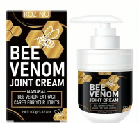 ROZINO 100g Bee Vemon Cream with Honey Extract & Hypoallergenic Deep Moisturizing for All Joints Stock photos added expires 2028/03/11