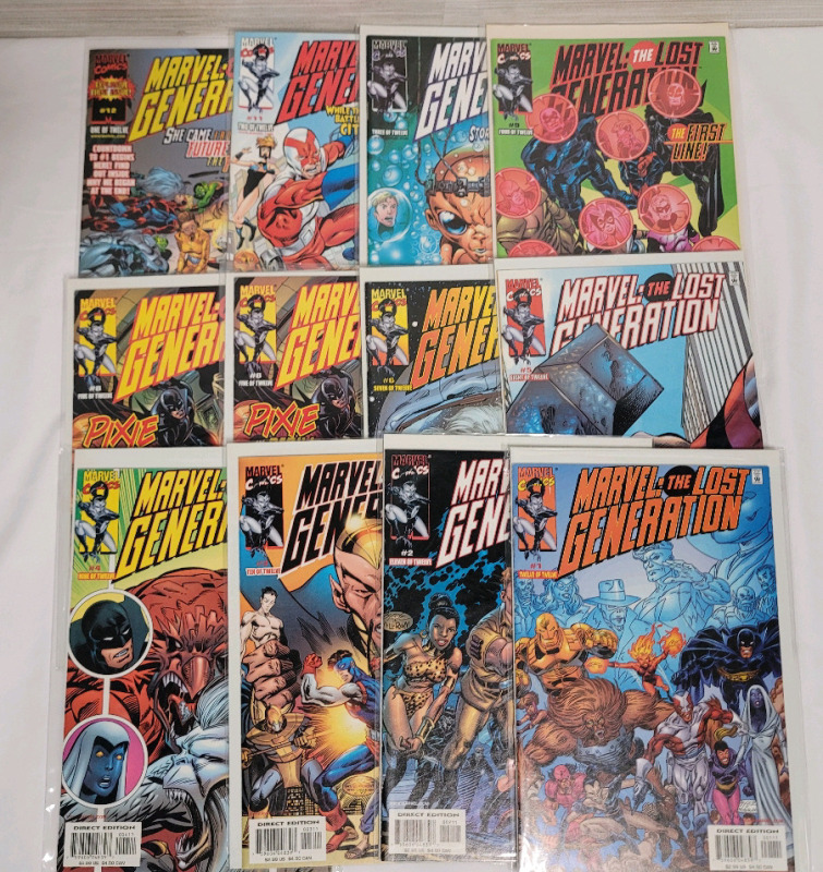 Marvel Comics 2000 Marvel : The Lost Generation No.1 - No.12 , Missing #7 for Complete Run . Very Fine Ungraded Condition