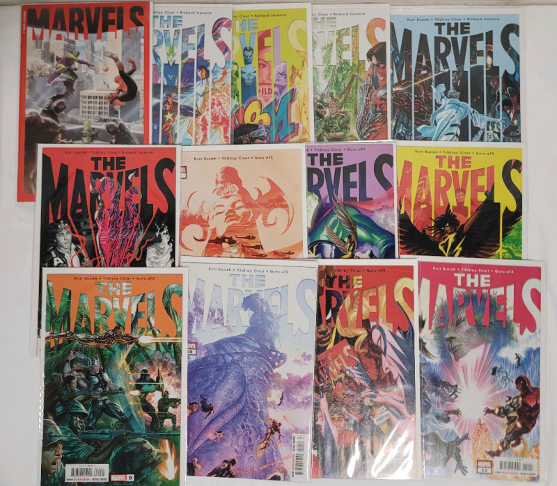Marvel Comics 2021 The Marvels No.1 - No.12 , Complete Run & Marvels No.0 . Very Fine Ungraded Condition