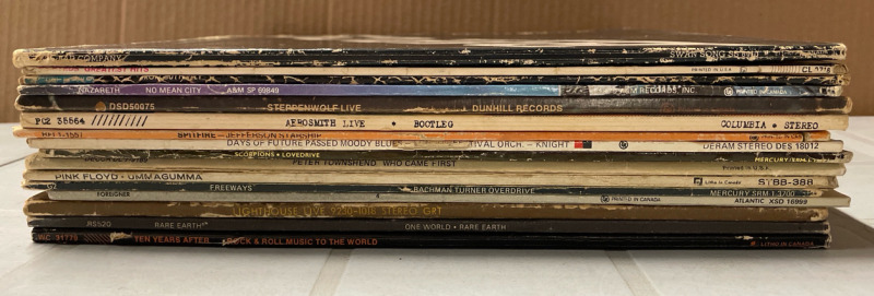 16 CLASSIC ROCK LPs | From Aerosmith to Ten Years After | See Photos for Titles | Scuffs and Scratches Present