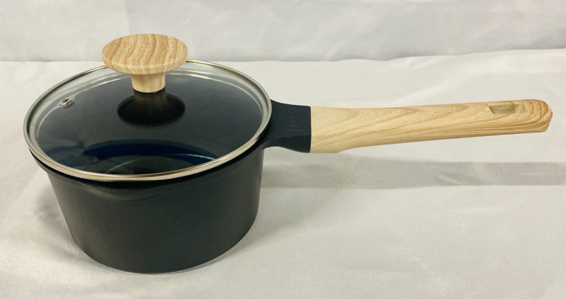 New CAROTE 5.5" Nonstick Pot with Lid, Induction Compatable, Black Colour