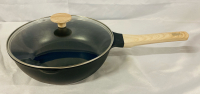 New CAROTE 8.75" diameter, 3.5&rdquo; deep Nonstick Pot with Lid, Induction Compatable, Black Colour