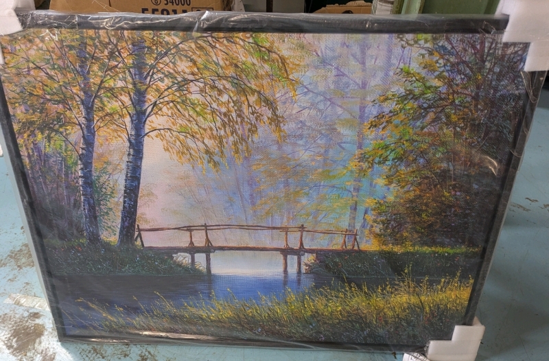 New Design Art Canvas Print in Floating Frame. 40.5" by 30.5"