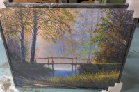 New Design Art Canvas Print in Floating Frame. 40.5" by 30.5"