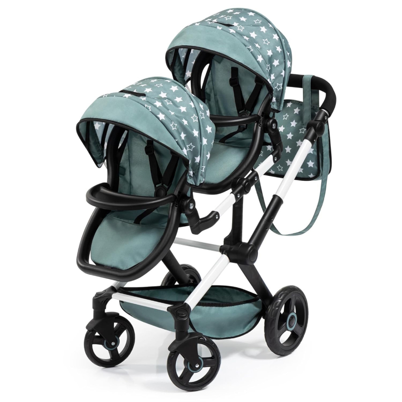New Bayer Xeo Twin Baby Stroller for Dolls, 30&rdquo; length, 29.5&rdquo; height