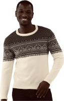 New Sz XL George Men's Two Tone Chest Block Fair Isle-style Crewneck Sweater