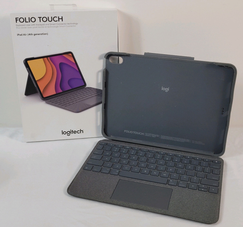 Logitech Folio Touch Keyboard Case w/Trackpad and Smart Connector Technology for iPad Air (4th generation) .
