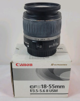 Canon Ultrasonic EFS 18-55mm f/3.5-5.6 II USM Camera Zoom Lens . No visible scratches to lens
