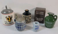Miniature Collectable Beer Souvenir Jugs & Steins . Measures 1 &frac34;" to 3" tall