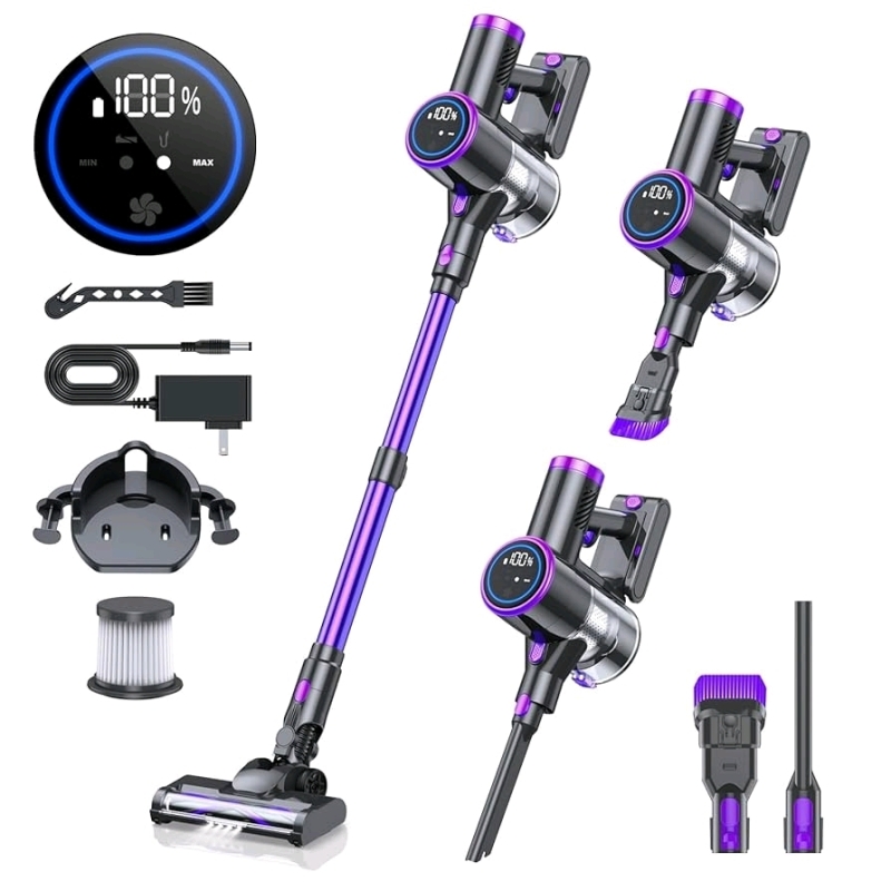 New Kuose Cordless Vacuum Cleaner, Stick Vacuum with LED Display.