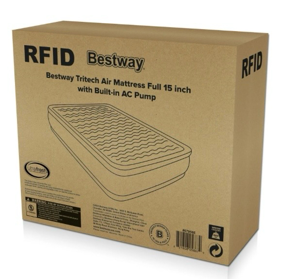 New Bestway Tritech Air Mattress, Full 15&rdquo; with Built-in AC Pump
